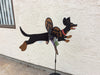 Flag/ wind spinner -Dachshund Black & Tan Call 714)402-7327 for NEW Black and Red Dachshund
